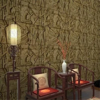 wellyu vintage features imitation carved egyptian pattern room escape wallpaper realistic character art film wall paper