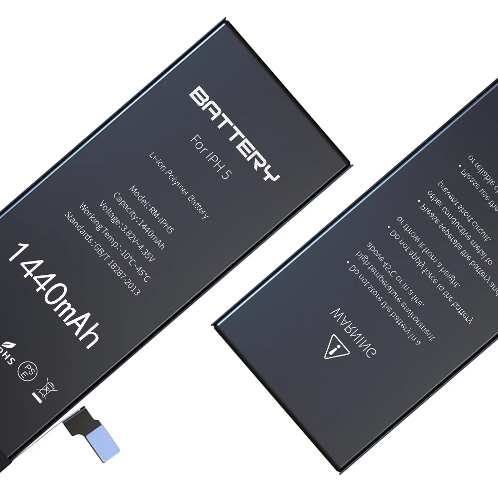 10 шт. батарея для iPhone 5 1440 mAh литий-ионная внутренняя Замена с гибким кабелем Zero Circel батарея мобильного телефона для iPhone 5