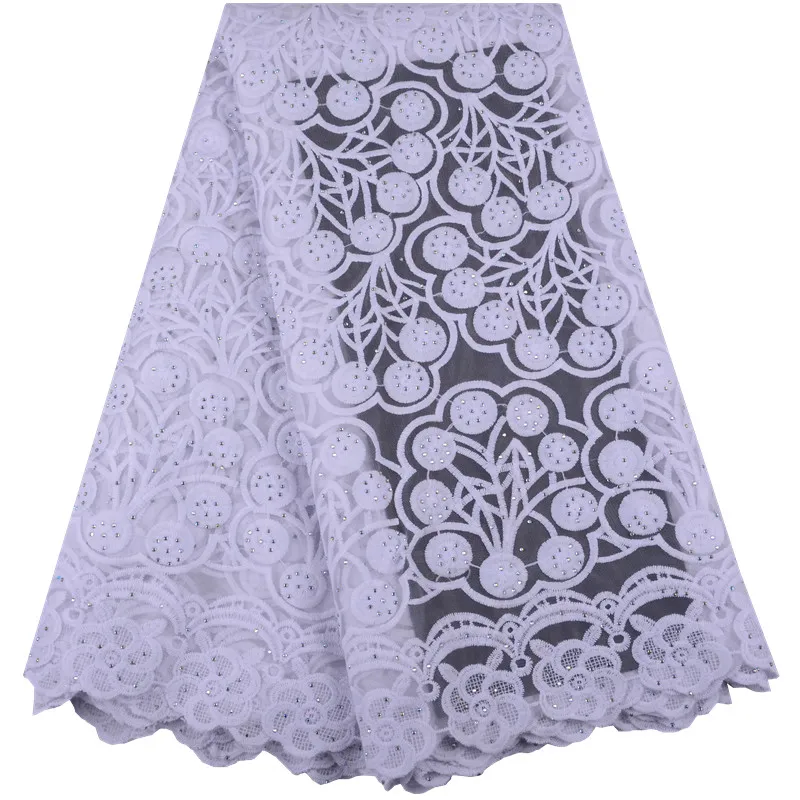 

Beautiful African Cord Lace 2018 Sky Blue Lace Fabric High Quality Guipure Lace Nigerian Lace Fabrics For Wedding Dresses 1396