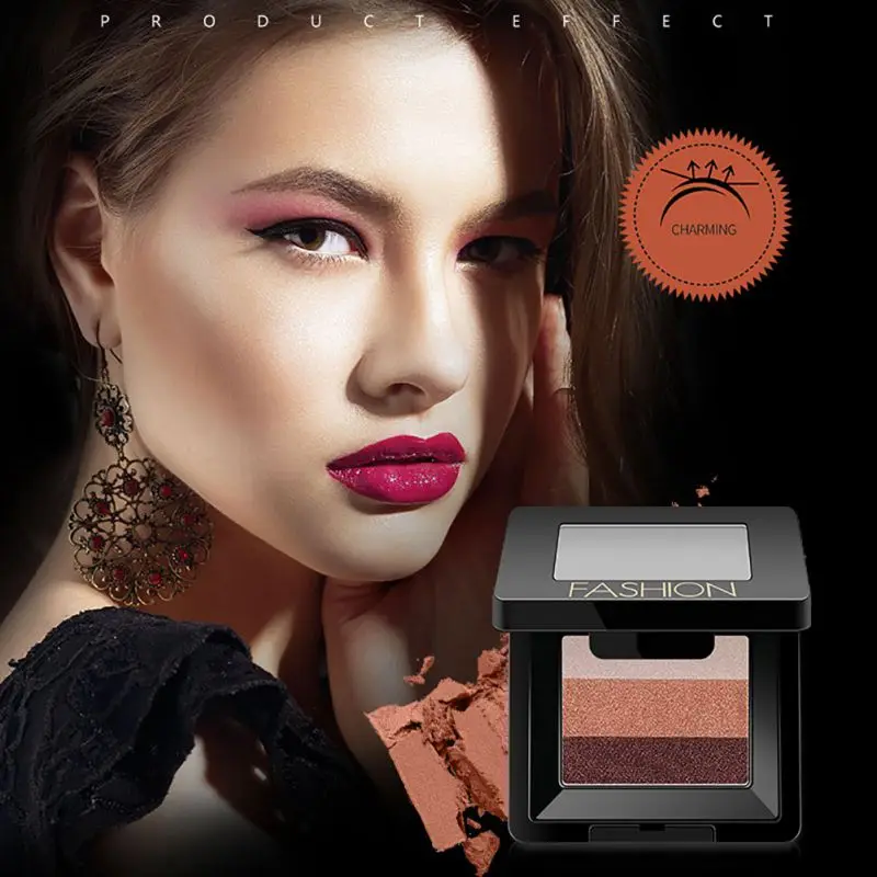 2017 New Arrive 3 Color OL-Style Sexy Charm Eye Makeup Professional Long Lasting Elegance Eyeshadow Palette Cosmetic W1 | Красота и