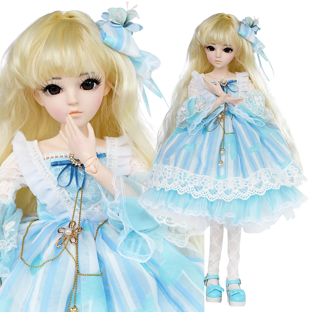 UCanaan 1/3 23 6 ''BJD SD куклы в одежде наряд обувь парик Макияж волос и 18 шаровых