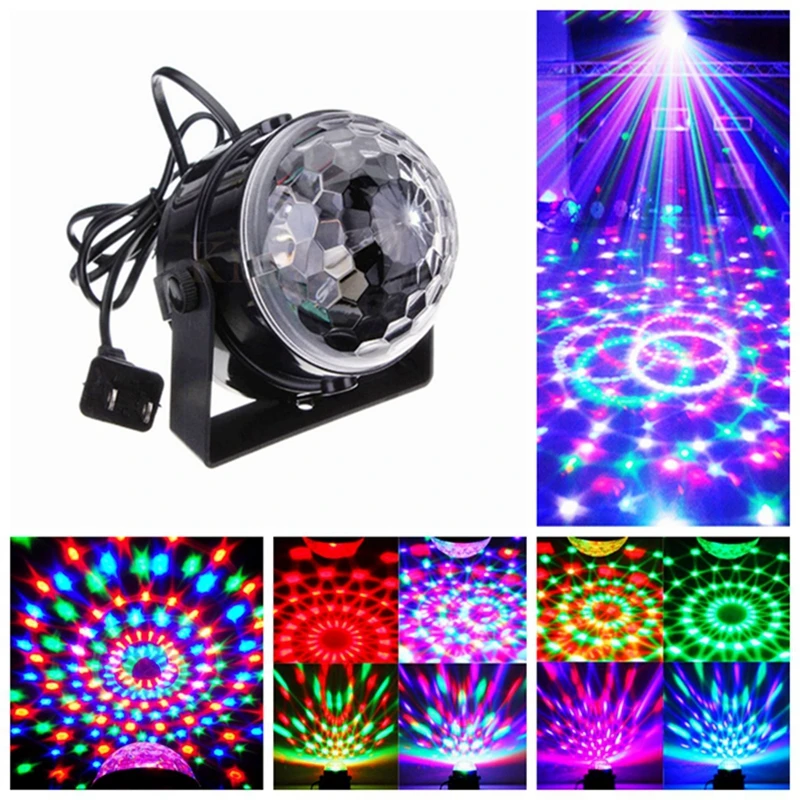 RGB Led сцена с прожекторами для дискотеки огни DJ диско шар Lumiere Звук Активированный