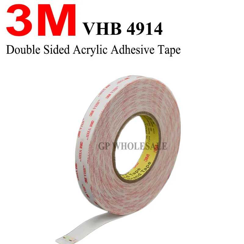 50mmX33M thin 3M VHB double sided tape 4914 for LCD/Display and Bezel bonding,0.25mm thick, Free shipping