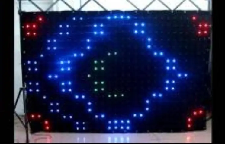RGB 2x3 м светодиодная занавеска видения 176 шт. SMD высокояркая сценическая ткань