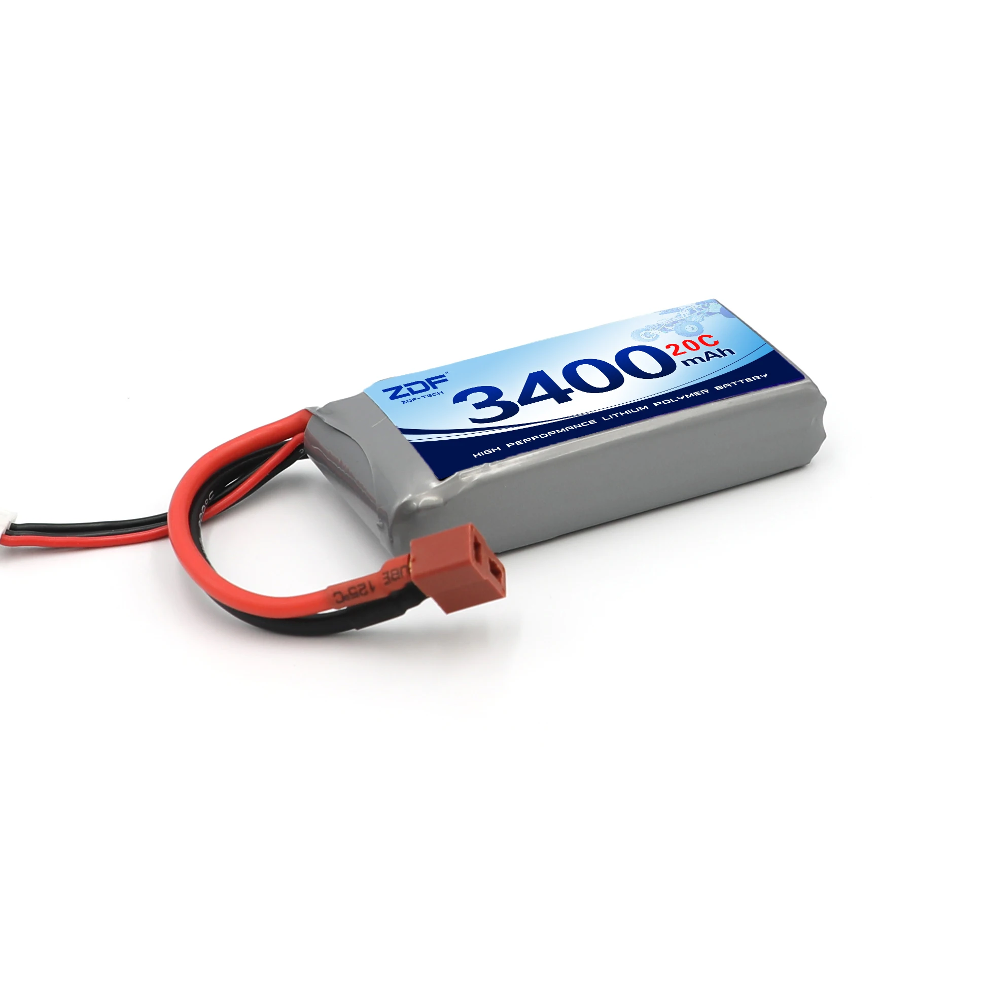 ZDF Rc Lipo Battery cell HV 4.35V 2S 7.4V 3400mah 20C Max 40C for Wltoys 12428 12423 1:12 RC Car Spare parts | Игрушки и хобби