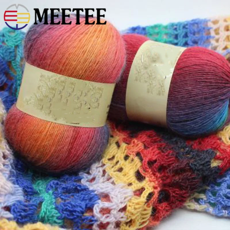Meetee 1 шт. линия c градиентной окраской, длинный секционный крашеное дерево Purel DIY пряжа Baby Doll одеяло ручной работы крючком пряжи BD216