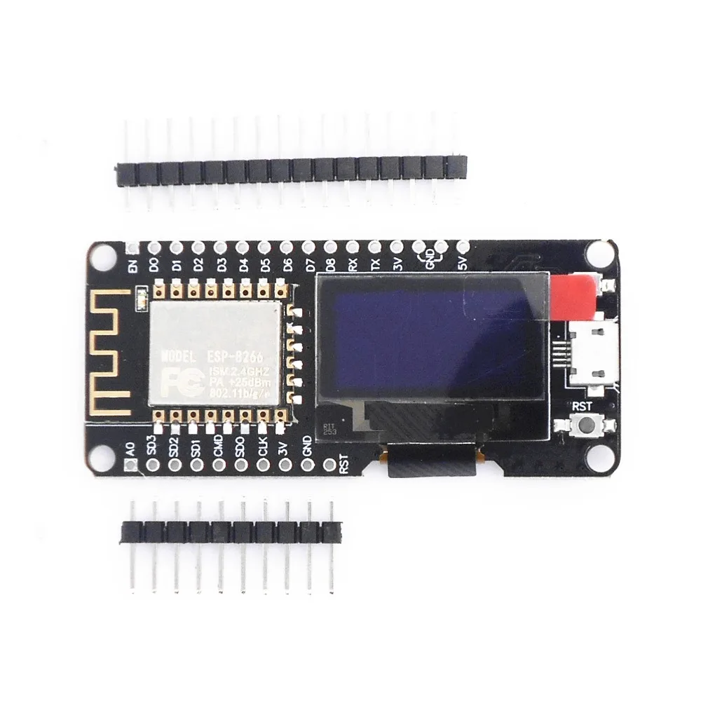 Макетная плата WiFi ESP8266 с OLED-экраном 0 96 дюйма и стандартным OLED-модулем |