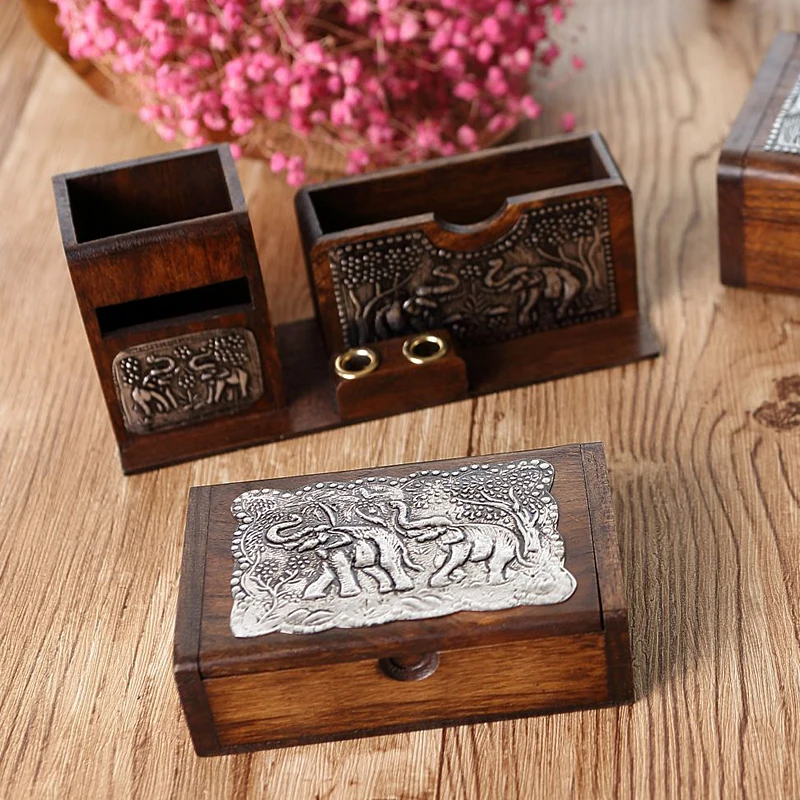 NEWYEARNEW креативная деревянная визитная карточка для хранения деликатных