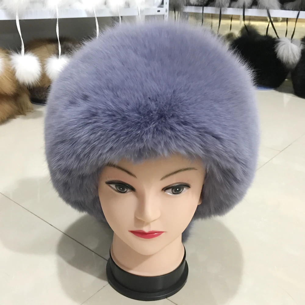 2020 Новый Poppular из натурального меха лисы зимняя шапка для женщин Регулируемый