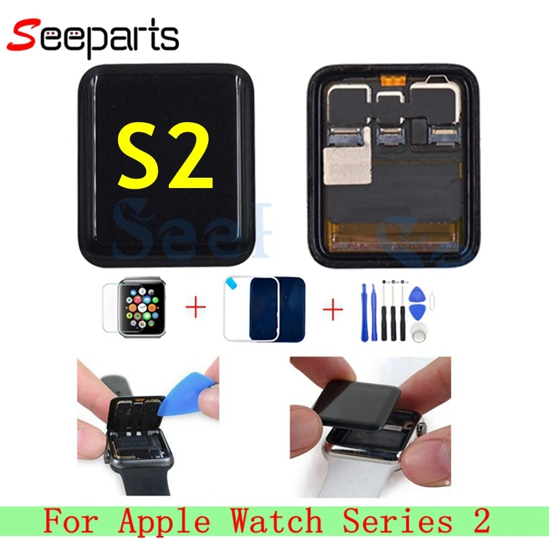 ЖК-дисплей для Apple Watch Series 2 с сенсорным экраном и дигитайзером сменный экран S2 38