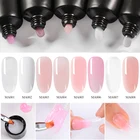 Набор для наращивания ногтей MEET ACROSS, гель для ногтей, французский, прозрачный, розовый цвет, форма для ногтей, Кристальный УФ-гель, кисть для ногтей