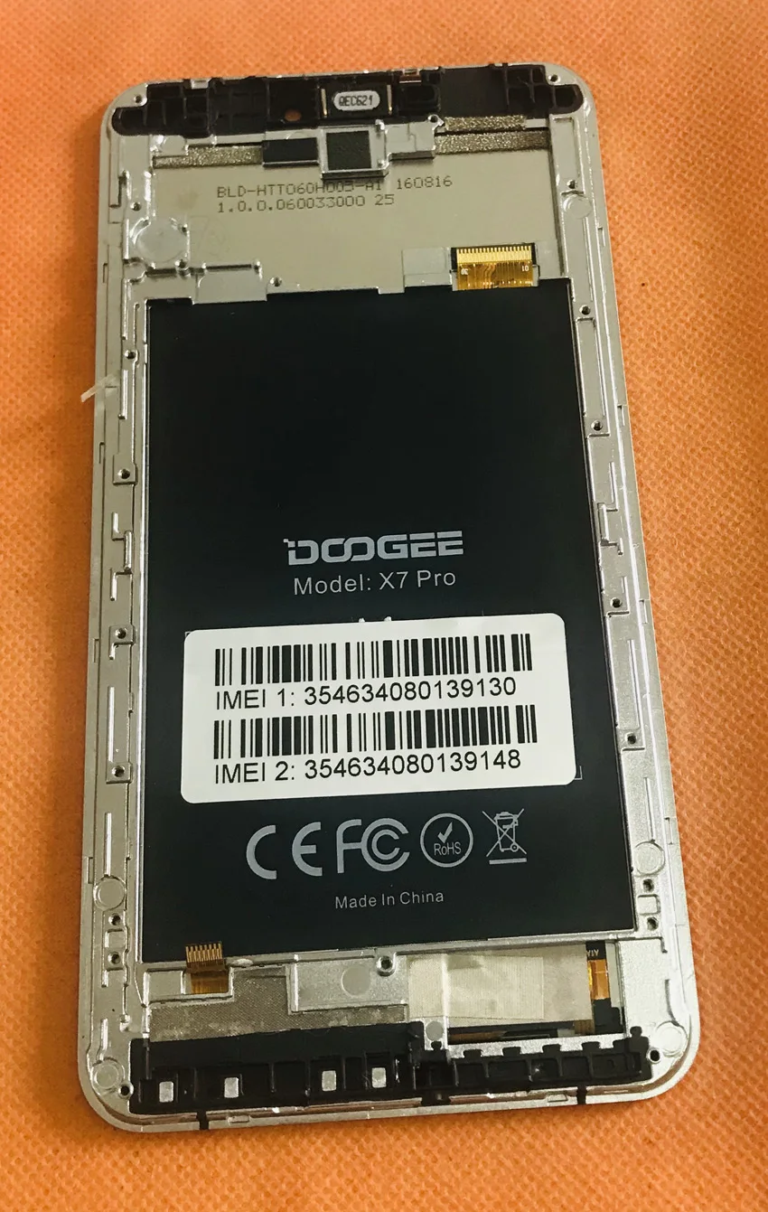 Б/у Оригинальный сенсорный экран и ЖК-дисплей + рамка для DOOGEE X7 Pro MTK6737