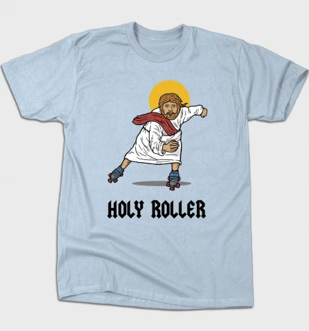 2019 Новая мужская футболка с принтом хлопковая Футболка Holy Roller o-образным вырезом