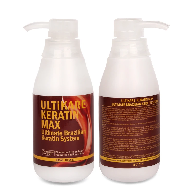 

300ml Keratin Treatment 2pcs FREE Formalin for Repairing and Straightening Damage Hair Free Shipping
