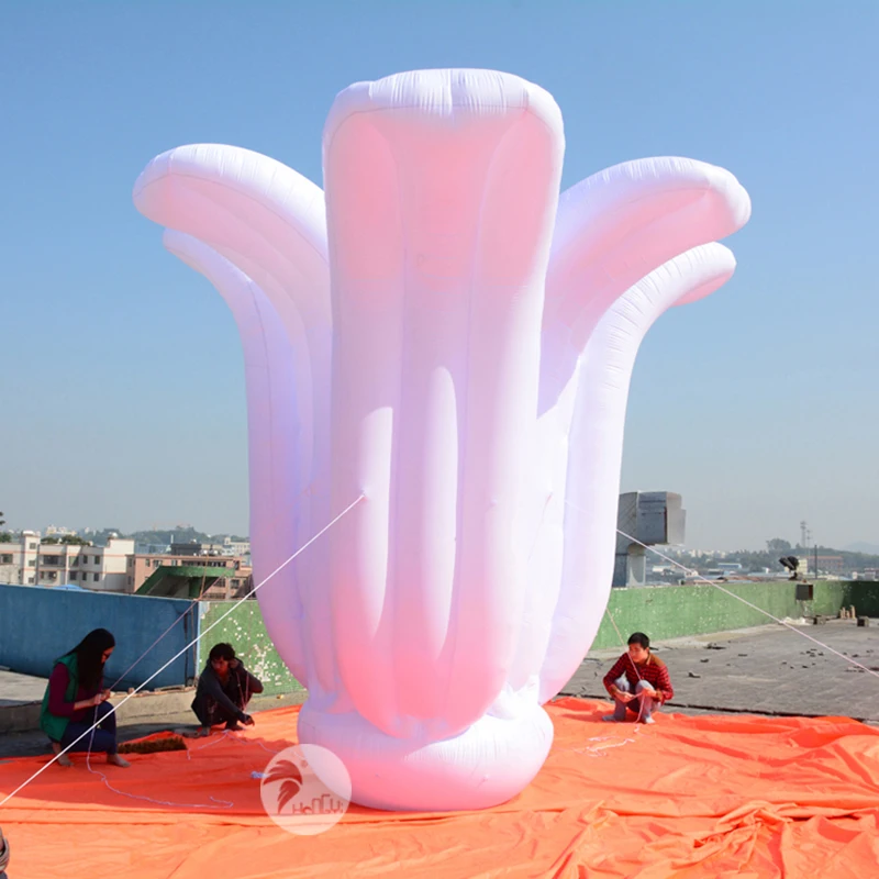 Надувной цветок лилии из ПВХ наружный гигантский светодиодный