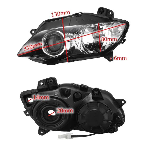 Передняя фара для мотоцикла 04 06 Yamaha YZFR1 YZF R1 прозрачная 2004 2005 2006| |