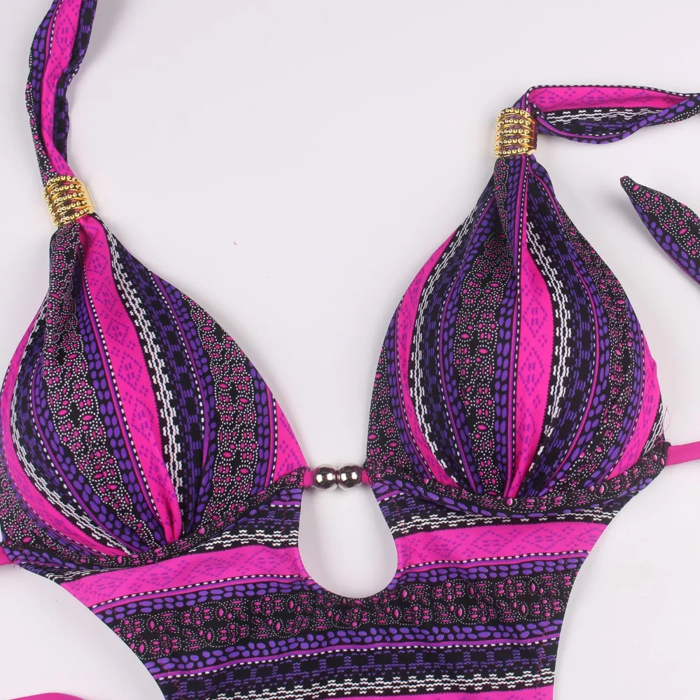 Женский винтажный купальник с подкладкой в стиле бохо 2019|swimwear one piece|swimwear piece