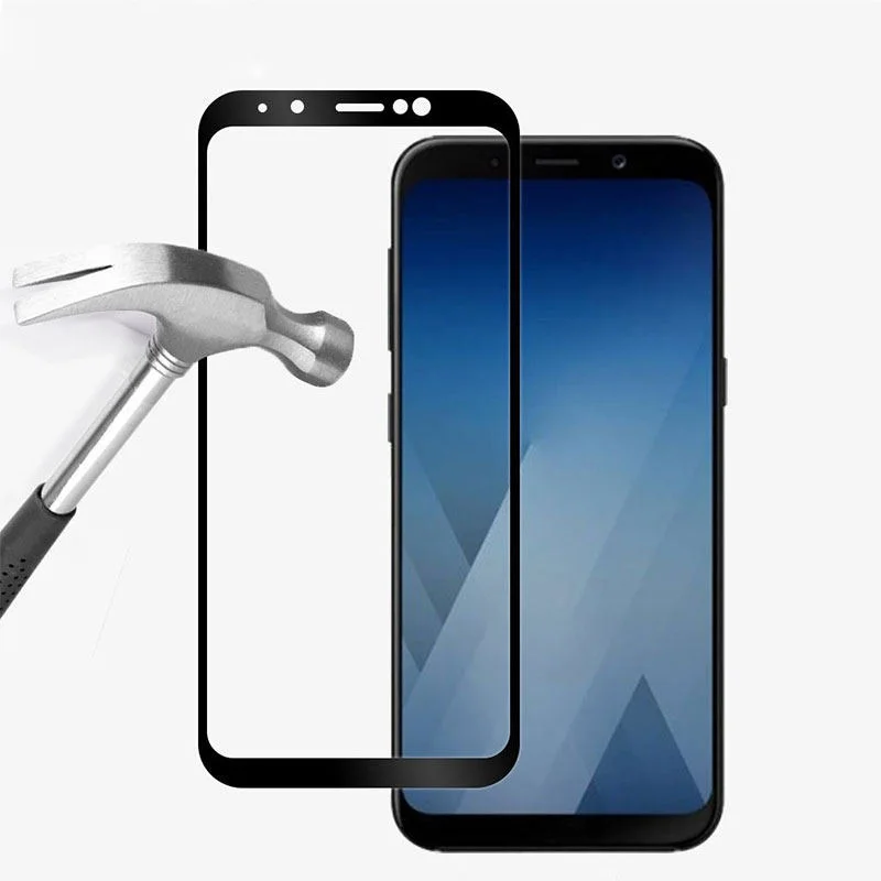 2.5D Закаленное стекло для Samsung Galaxy J6 A6 A8 Plus J8 J4 J7 2018 Защитная стеклянная пленка