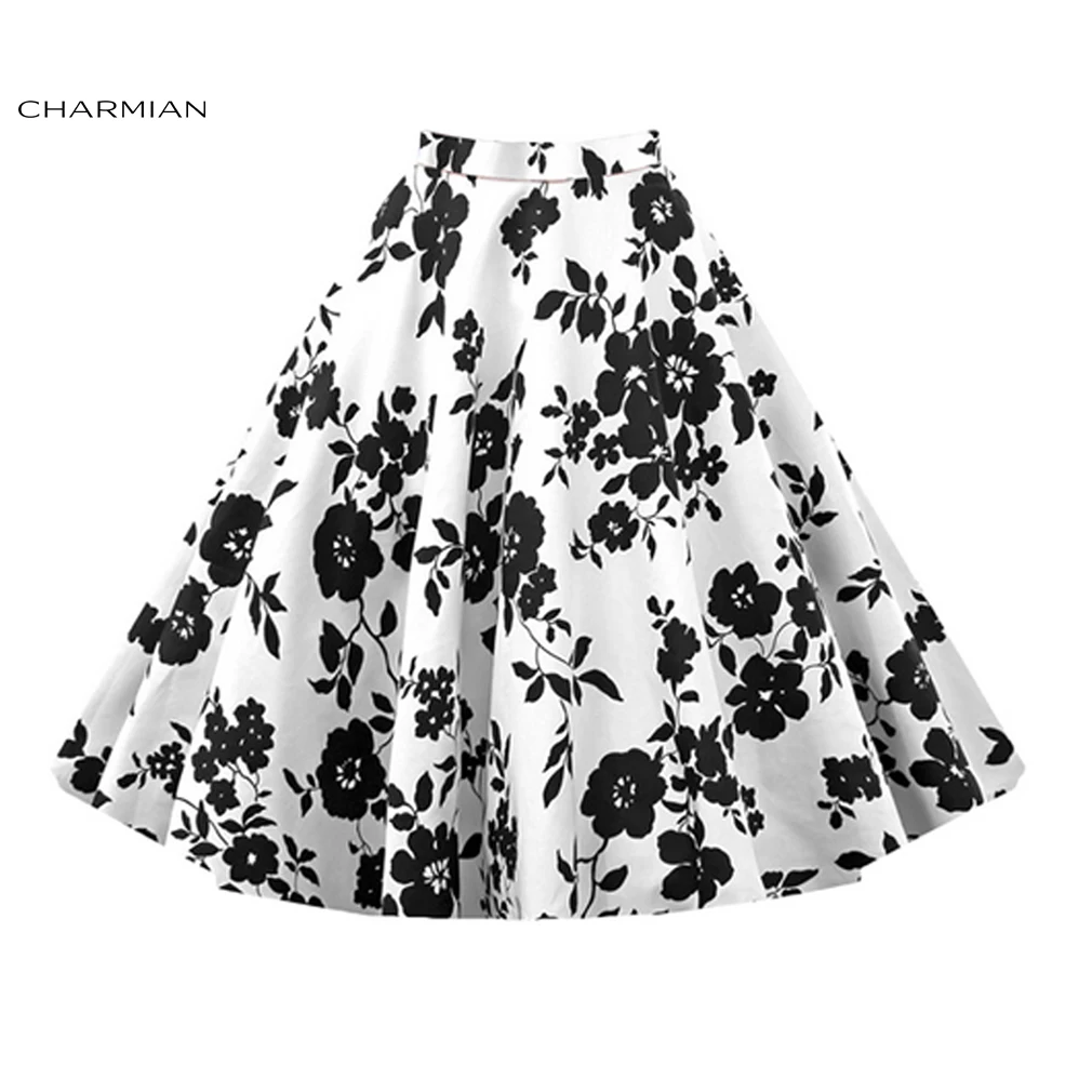 Женская винтажная юбка в горошек с высокой талией|retro skirt|skirt highchristmas skirt |
