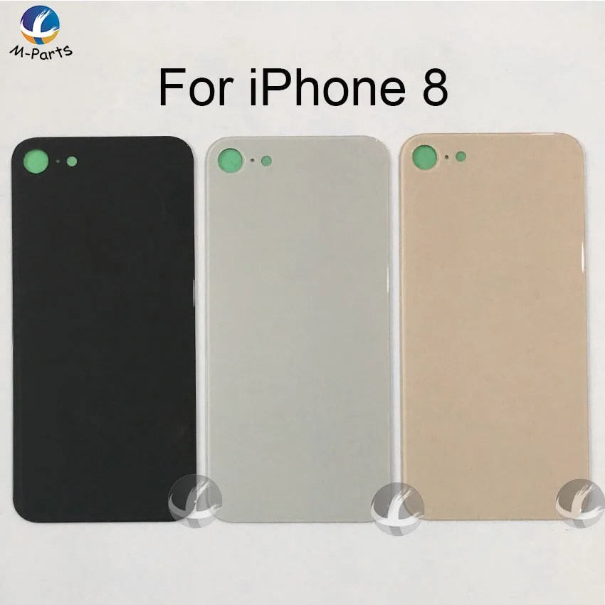 Задний корпус + клей для iphone 8 Plus X P Задняя стеклянная кристальная панель Крышка