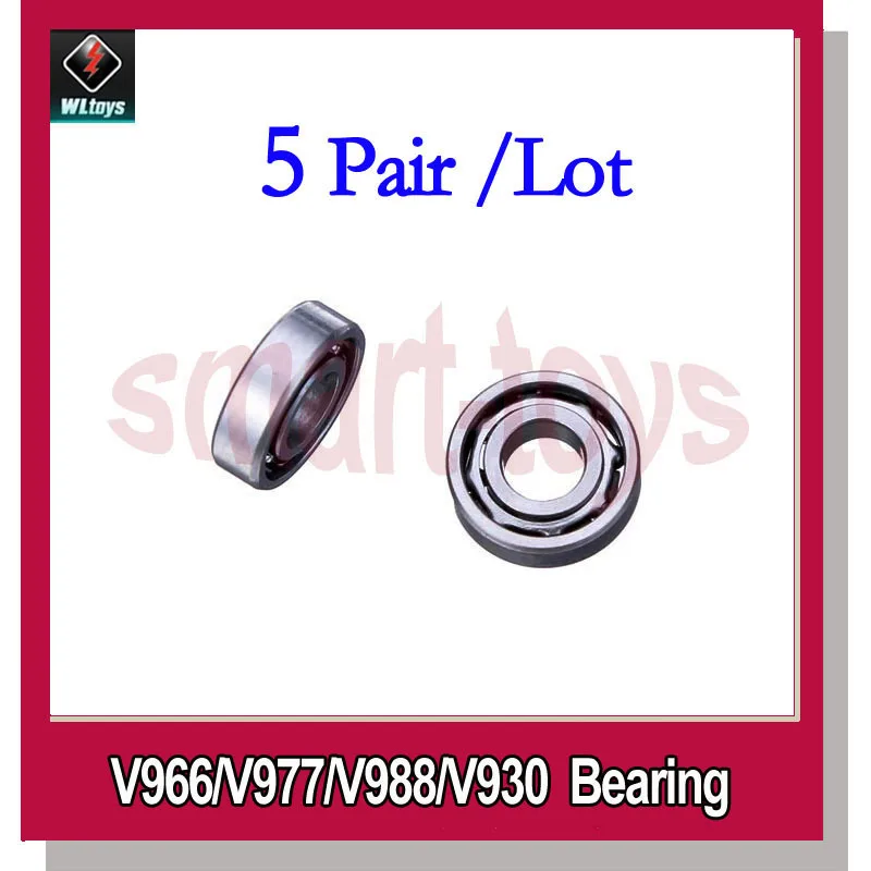 

5Pair Original V966-012 Bearing for Wltoys V966 V977 V988 V930 RC Helicopter Spare Parts