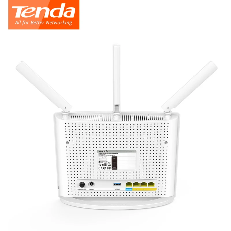 Беспроводной Wi Fi маршрутизатор с USB 3.0 Tenda 802.11AC 1900 Мбит/с 2.4 г 5.0 smart dual band
