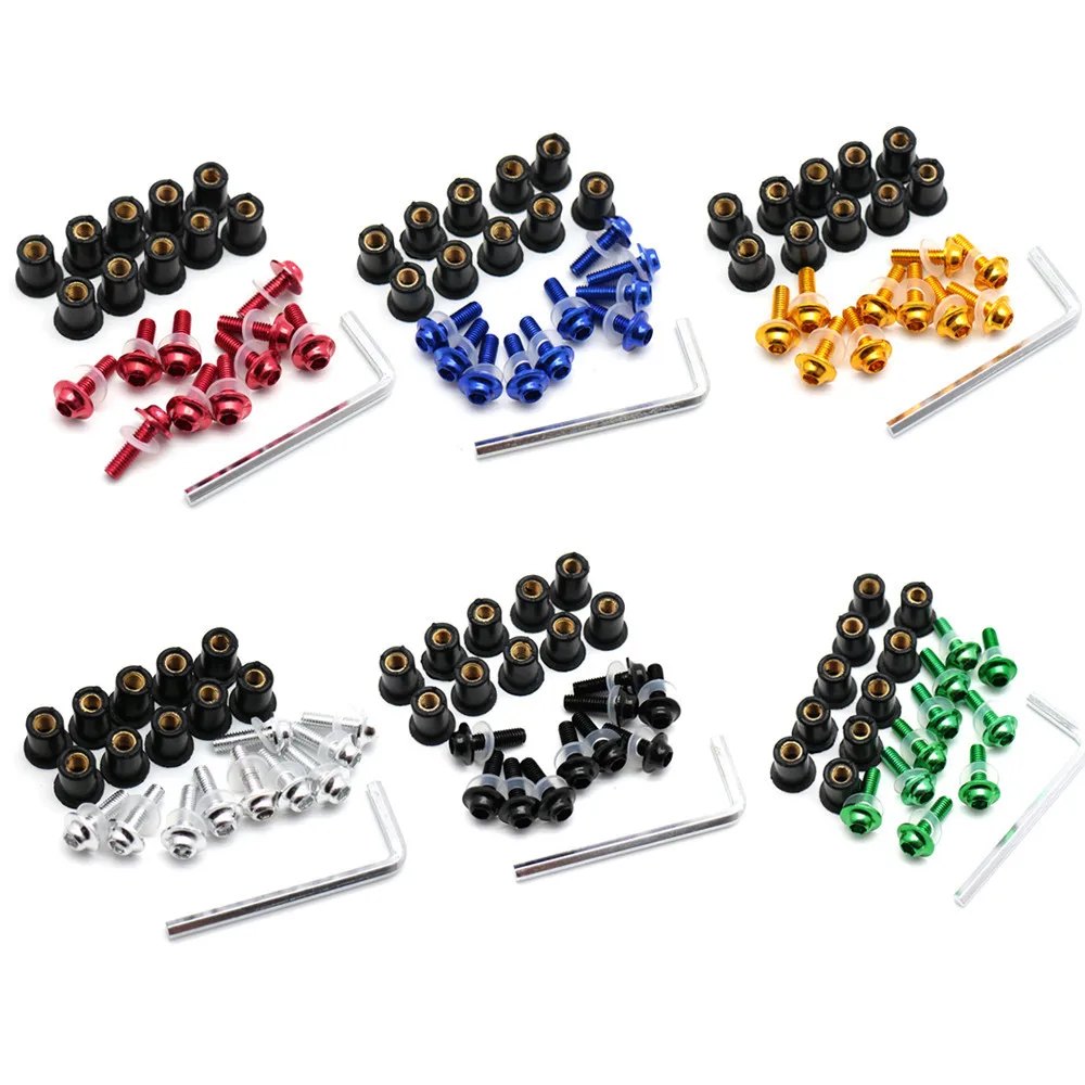 

evomosa Motorcycle Windcreen Bolts Screw Nuts 5 mm Fairing Mounting Bolts Kits For Benelli Trk502 XMAX 300 CBR650F zzr 140 ER6N
