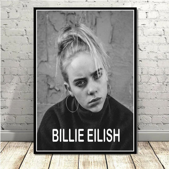 Картина на холсте в скандинавском стиле, настенная художественная постер Billie Eilish, модульные картины певицы, звезды, Hd принты, украшение дома для девочек, комнаты - Цвет: Nordic ZZ13085-07