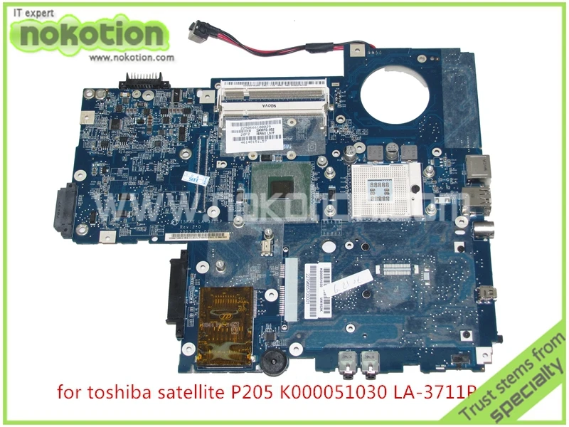 Материнская плата NOKOTION LA-3711P REV 2 0 для toshiba Satellite P200 P205 K000051030 intel 943GML ddr2 | Компьютеры и