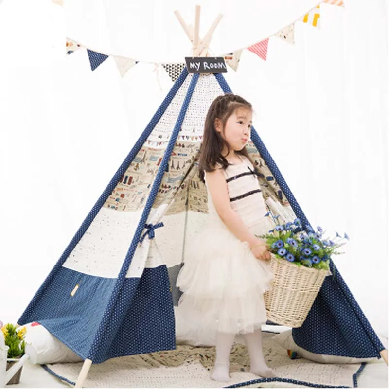 Детская игровая палатка из 100% хлопка Игровая для дома или улицы|teepee play tent|kids tenttoy