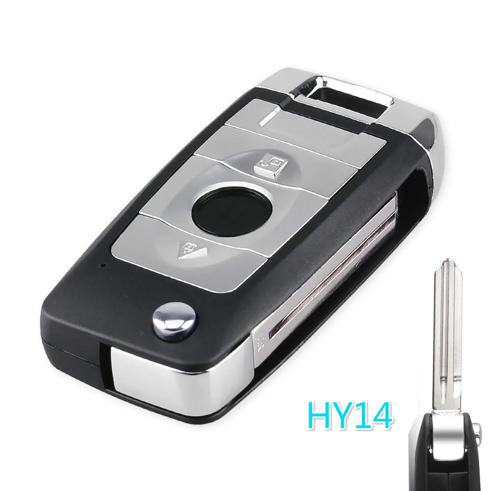 HY14 Blade KEYYOU 3 кнопки модифицированный пульт флип складной ключ оболочка для Kia sportage Picanto 3 rio k2 K5 Cerato Ceed Soul Автомобильный Брелок чехол - Цвет: HY14 Blade