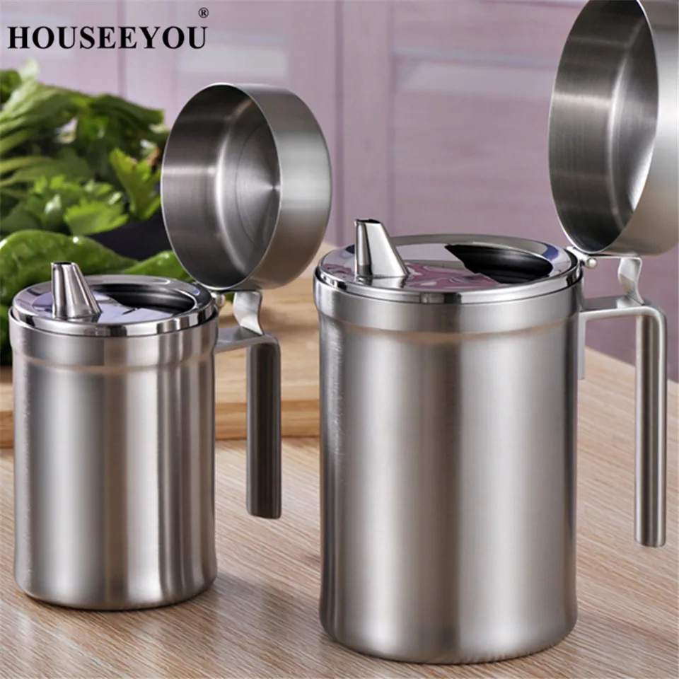 HOUSEEYOU, нержавеющая сталь, масляный горшок, банка для специй, бутылка для соевого соуса, креативное масло с уксусом, Диспенсер, спрей для кухни, для приготовления пищи, для хранения