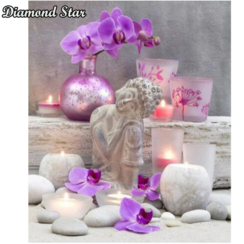 Diy 5d diamond painting cross stitch Buddha statue crystal full square drill resin unfinished decorative embroidery | Дом и сад