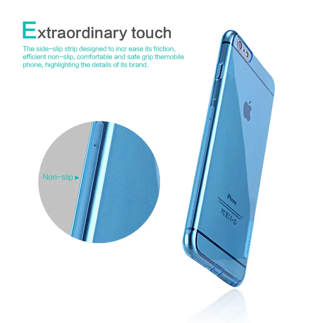 Для iPhone 6 iPhone 6S Plus чехол NILLKIN Ультра тонкий прозрачный мягкий Силиконовый ТПУ чехол для телефона s чехол для Apple iPhone 6 plus