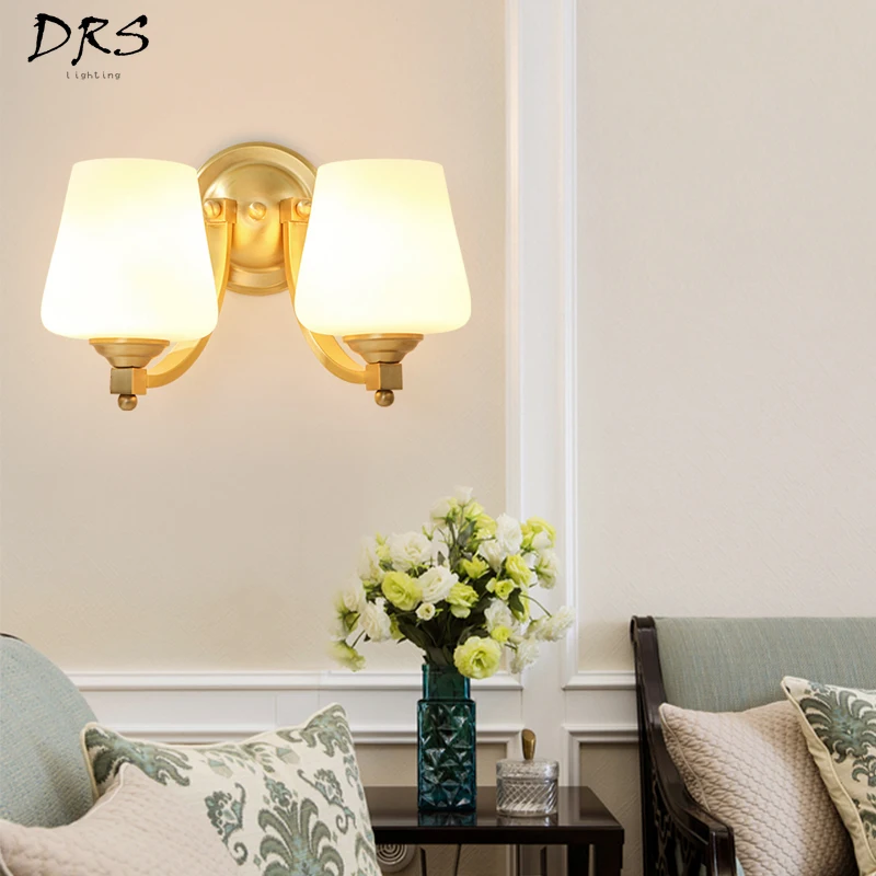 Modern Wall Lamp Luxury Living Room Bedroom Crystal Villa Elegant Nordic Simple Aisle Lamps Vanity Light LED | Лампы и освещение