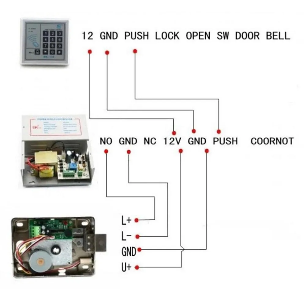Электронный система контроля допуска к двери встроенный RFID с ID 38 мА считыватель Электрический одиночный двойной головкой ворота 12 в замок от AliExpress WW
