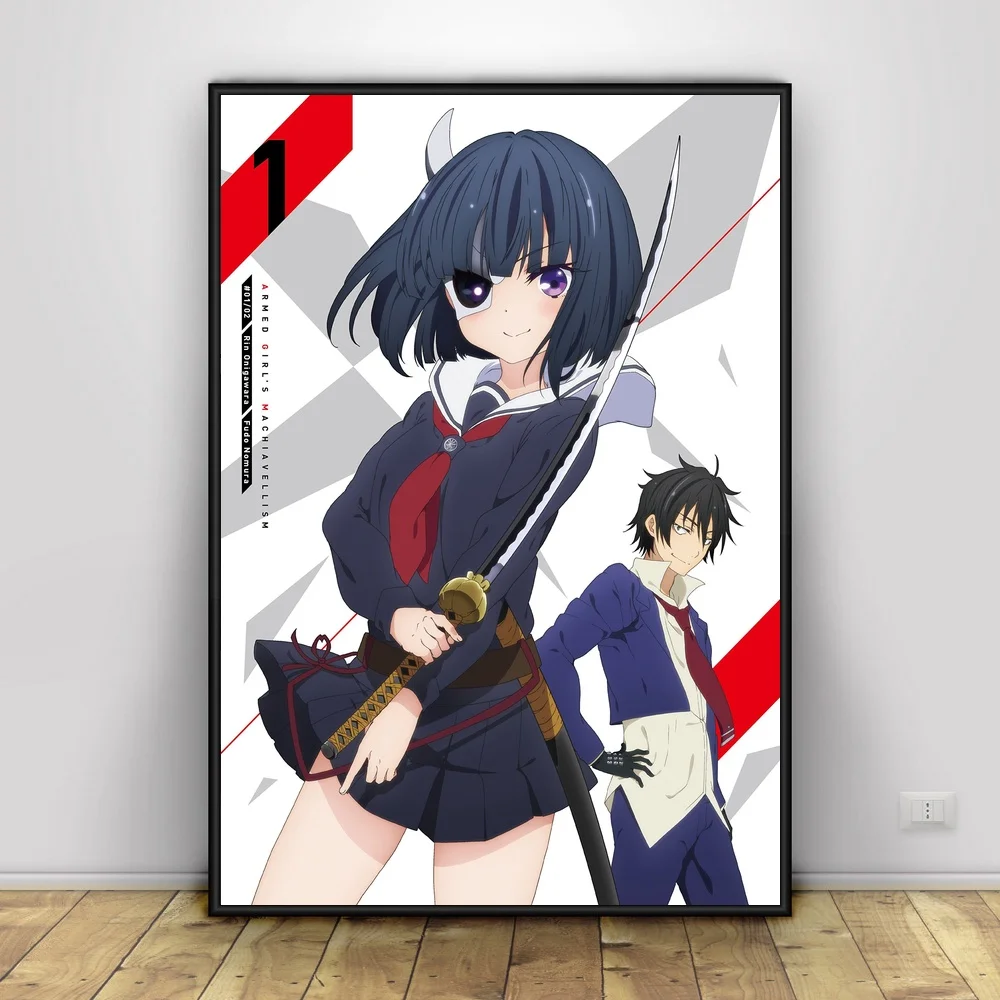 Шелковый постер с изображением армированной девушки machiавеллизма домашний декор