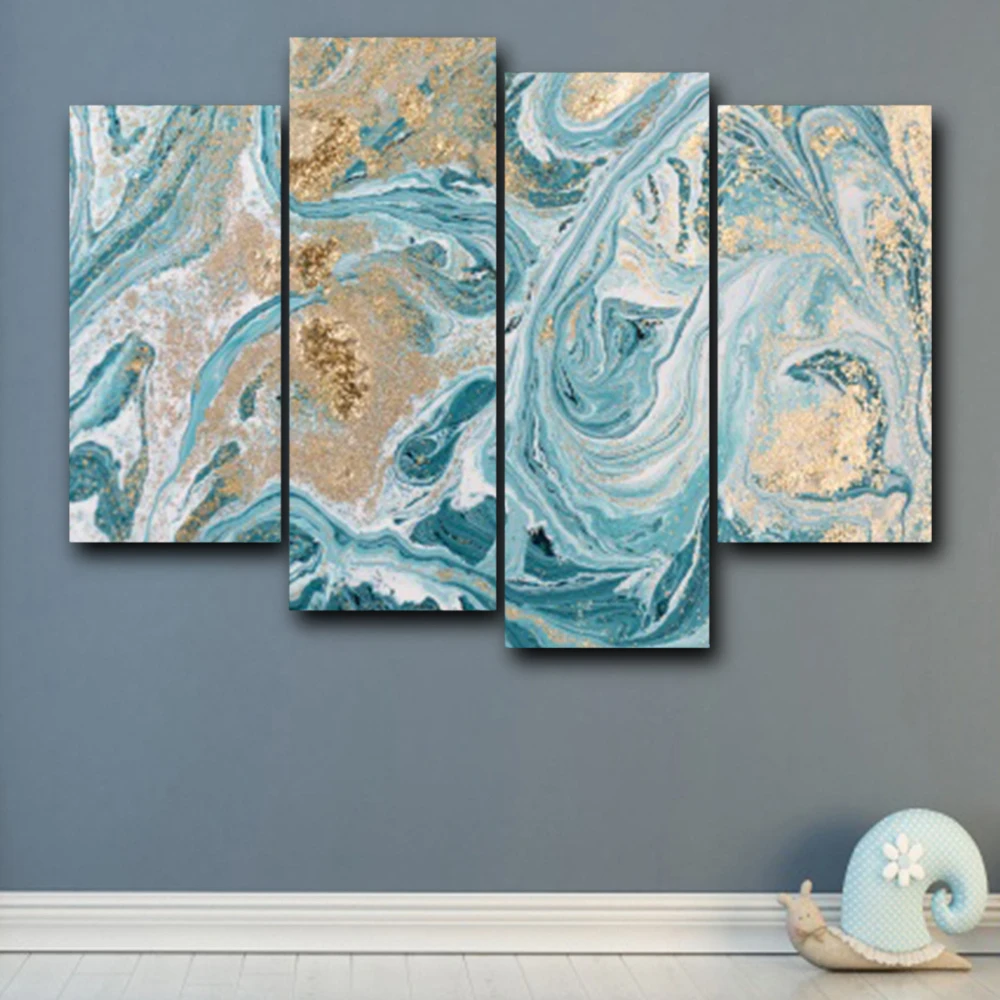 Laeacco Messy Watercolor Canvas Prints Home Decoration Wall Art Poster Pictures Oil Painting For Living Room Bedroom No Frame | Дом и сад