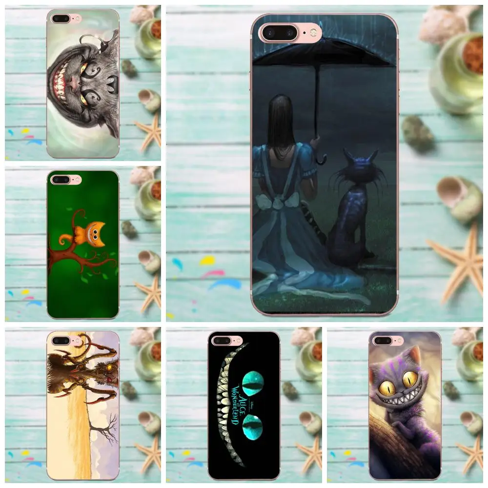 Фиолетовый Розовый Чеширский Кот из Алисы для Galaxy J1 J2 J3 J330 J4 J5 J6 J7 J730 J8 2015 2016 2017 2018
