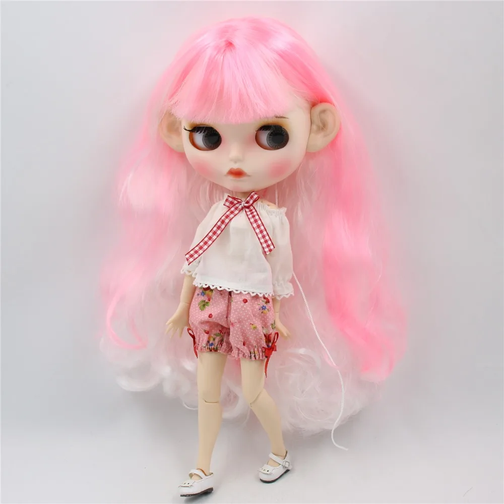 Ледяная фабрика blyth кукла 1/6 bjd белая кожа совместное тело розовые и белые волосы