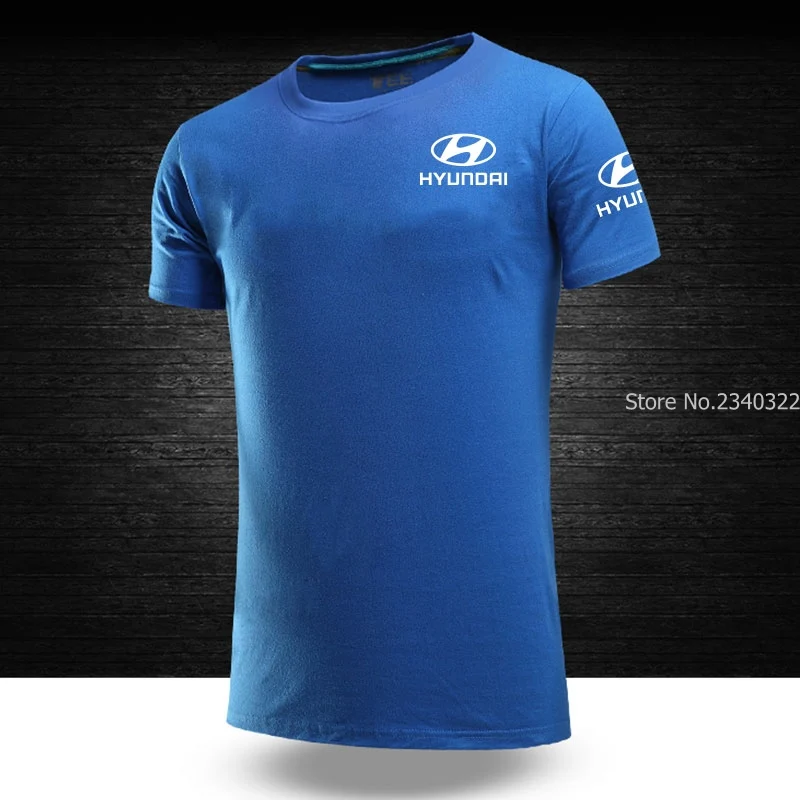 Новая летняя футболка с логотипом HYUNDAI для мужчин и женщин Рабочая коротким