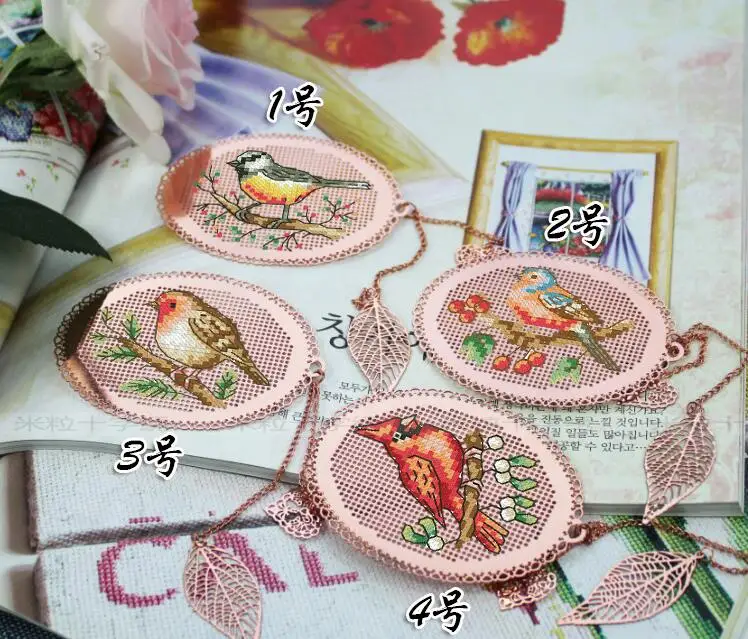 Птицы dmc нитки рукоделие Стич Вышивка крестом искусственное серебро Золотой