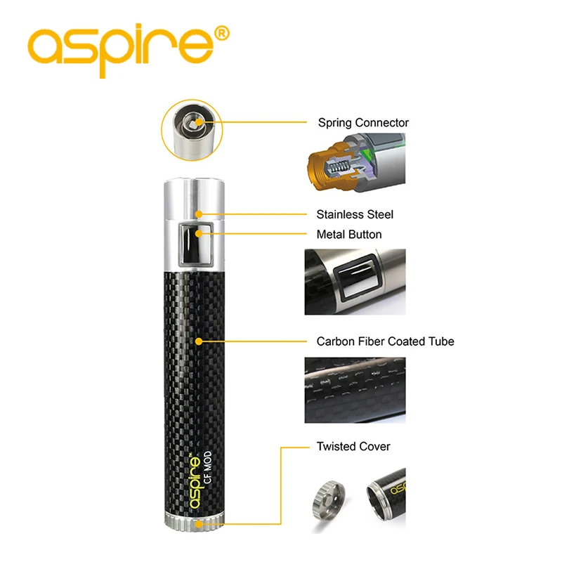 Электронная сигарета vape aspire CF MOD поддержка 18650 батарея(не входит в комплект) бокс мод для электронных сигарет электронные сигареты подходит бак atlantis