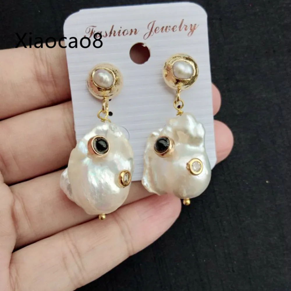 Серьги капельки с натуральным жемчугом для женщин роскошные свадебные серьги