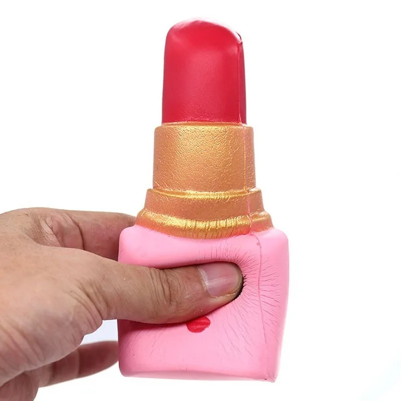 SWEES Jumbo Kawaii Squishy Creative Red Lipstick Rouge Slow Rising Antistress Squeeze Kids Toys Phone Strap Charm Dropshipping | Мобильные