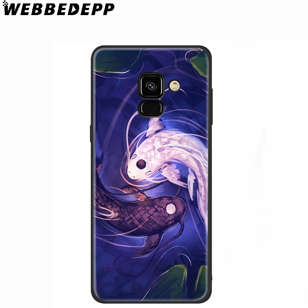 WEBBEDEPP Koi Fish японский автомобильный силиконовый чехол для Samsung Galaxy A3 A5 A6 A7 A8 A9 A10 A20 A30