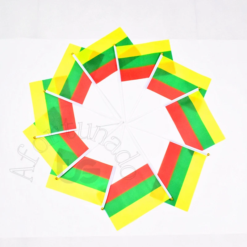 

Lithuania 14*21cm flag Banner hand waving National flag Home Decoration flag banner