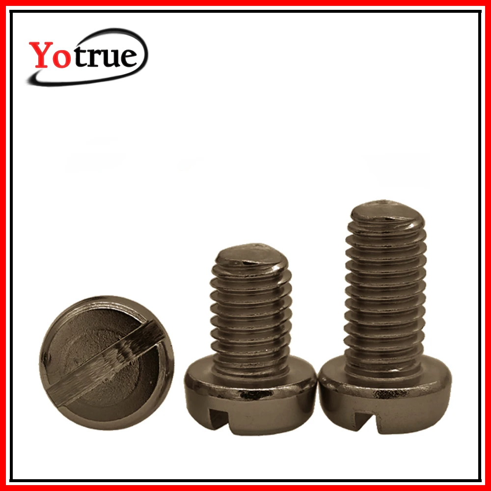 50pcs/lot Pure Titanium GR2 M2.5*L Round head screw cup cylindrical slotted small anticorrosion antirust M2.5*4-10 | Обустройство