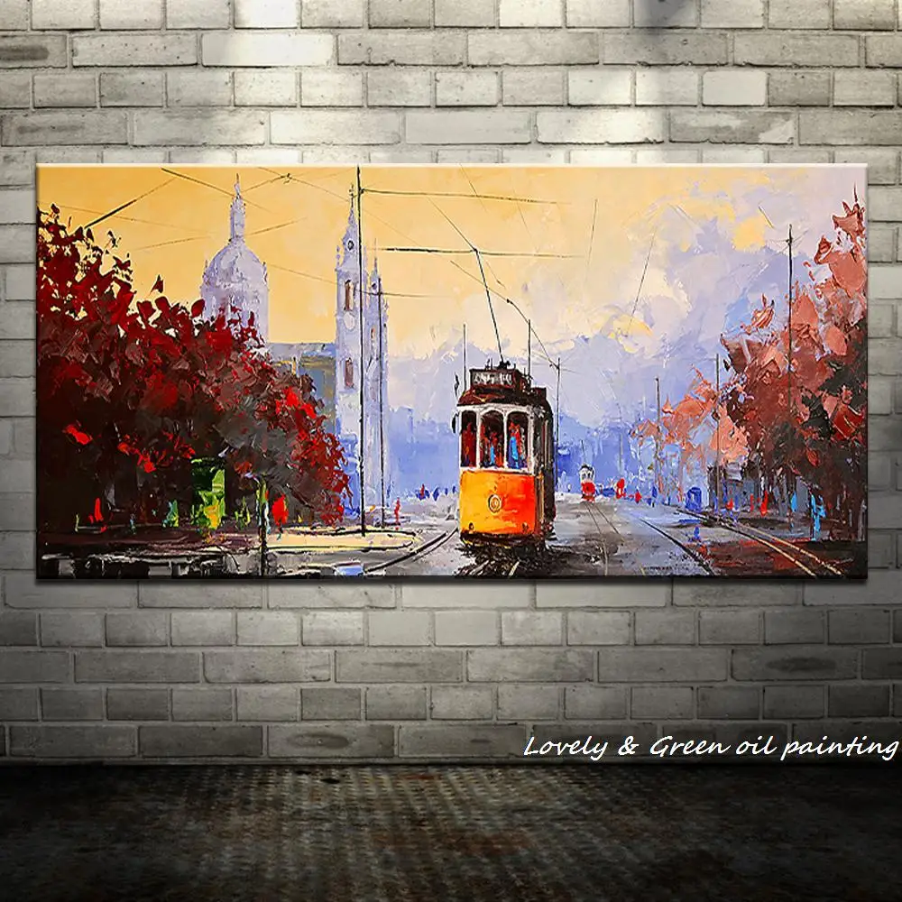 Палетка с ножом ручная роспись 100% пейзаж масляная живопись на холсте настенный