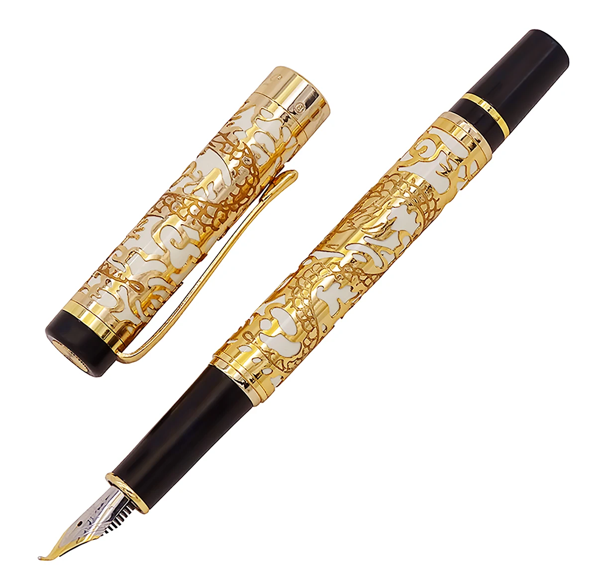 Jinhao 5000 винтажная Роскошная металлическая ручка перьевая для каллиграфии